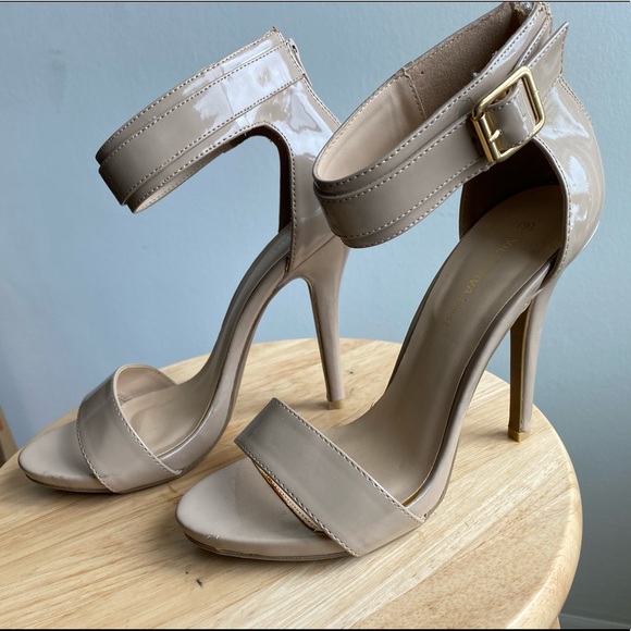 Nude Heels with Ankle Strap - Picture 2 of 4